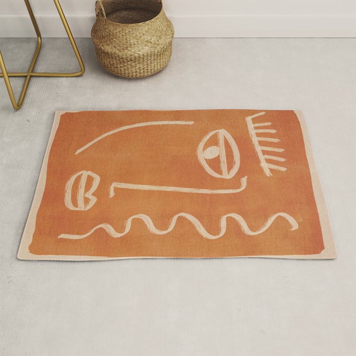 Abstract Face 26 Rug Gallery Image 1