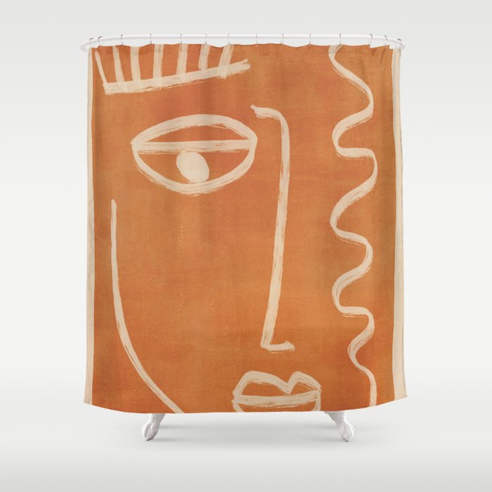 Abstract Face 26 Shower Curtain Gallery Image 1