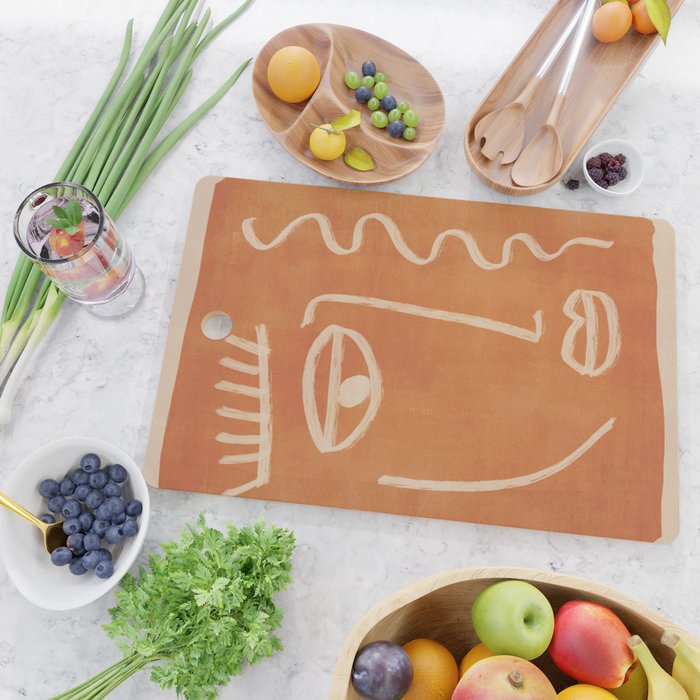 Abstract Face 26 Cutting Board Gallery Image 2