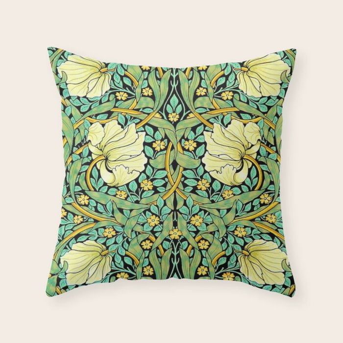 William Morris Pimpernel Throw Pillow Gallery Image 1
