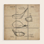 Golf Driver Patent - Golf Art - Antique Wood Wall Art Gallery Image 1