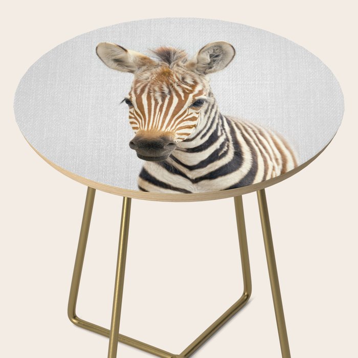 Baby Zebra - Colorful Side Table Gallery Image 2