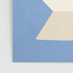 Geometric Vase - White Ivory on Light Blue Poster Gallery Image 3
