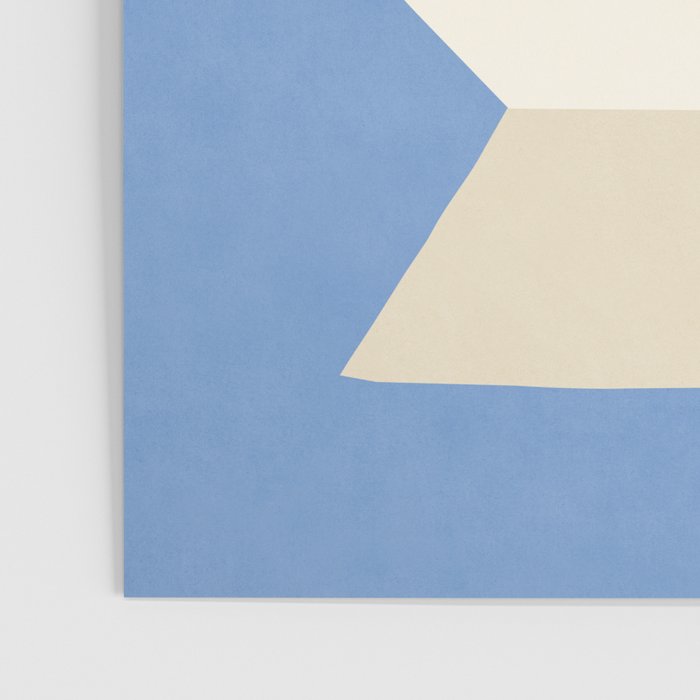 Geometric Vase - White Ivory on Light Blue Poster Gallery Image 3