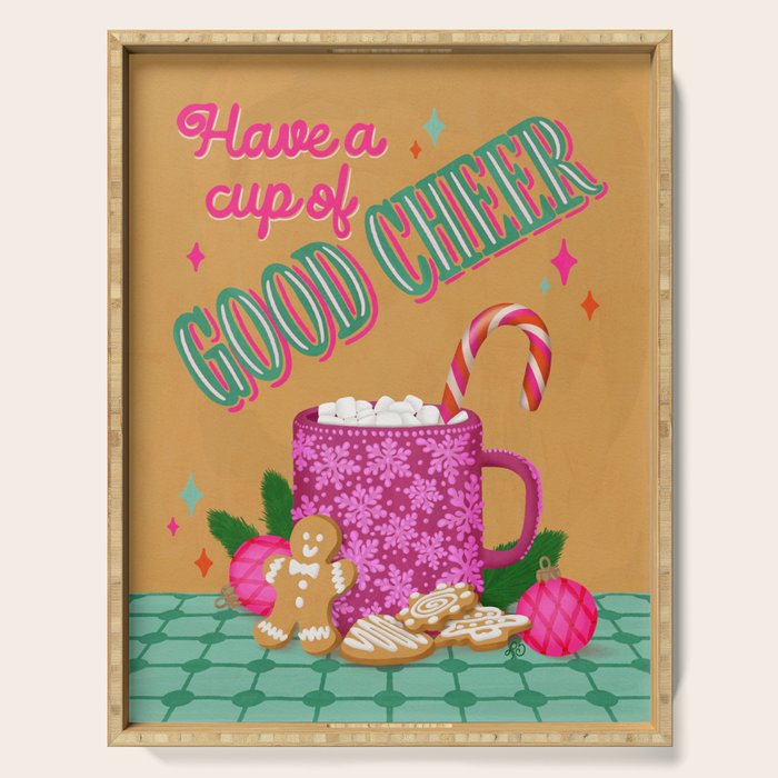 Cozy Christmas Cocoa Serving Tray Gallery Image 1