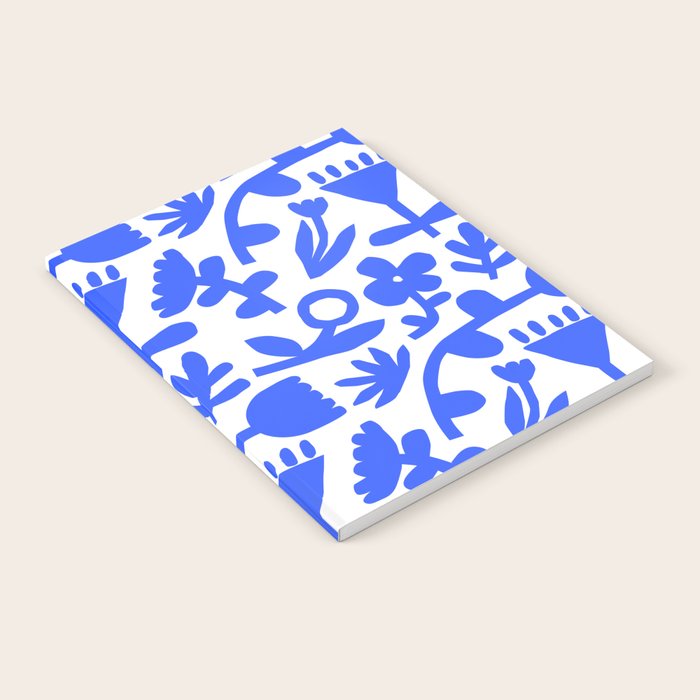 Abstract blue flower nature art pattern Notebook Gallery Image 1