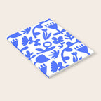 Abstract blue flower nature art pattern Notebook Gallery Image 2
