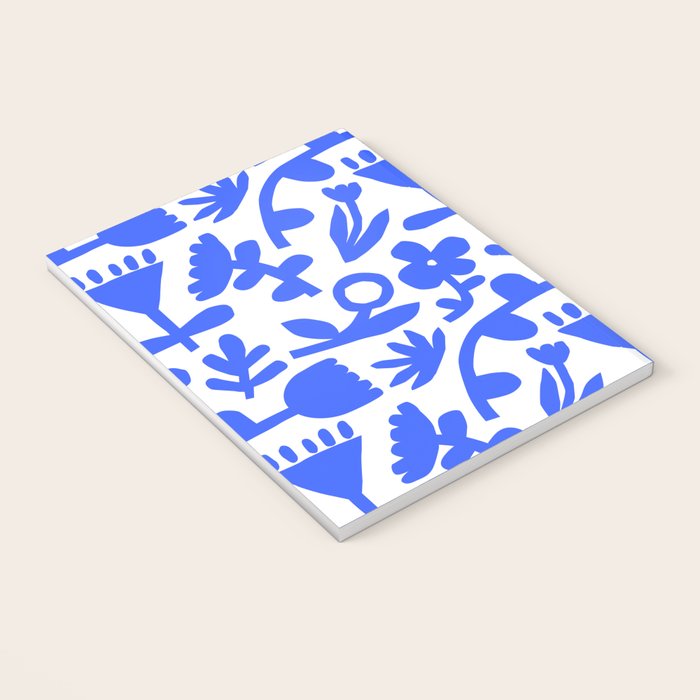 Abstract blue flower nature art pattern Notebook Gallery Image 3