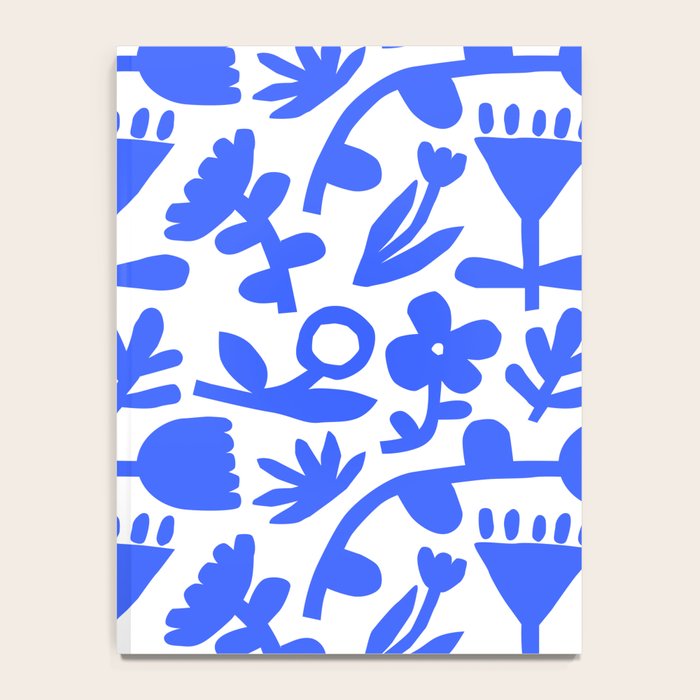 Abstract blue flower nature art pattern Notebook Gallery Image 4