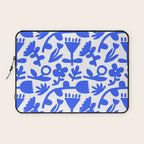 Abstract blue flower nature art pattern Laptop Sleeve Gallery Image 1