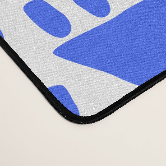 Abstract blue flower nature art pattern Desk Mat Gallery Image 4