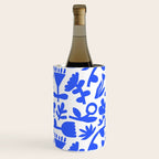 Abstract blue flower nature art pattern Wine Chiller Gallery Image 2