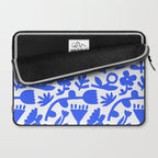 Abstract blue flower nature art pattern Laptop Sleeve Gallery Image 2