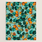 Peach and Leaf Pattern Jigsaw Puzzle Gallery Image 1