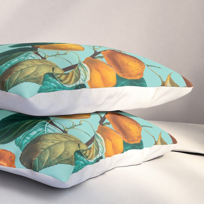 Peach and Leaf Pattern Pillow Sham Gallery Image 3