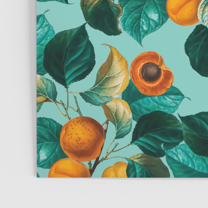 Peach and Leaf Pattern Poster Gallery Image 3