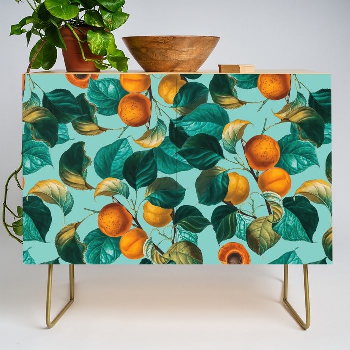 Peach and Leaf Pattern Credenza Gallery Image 1