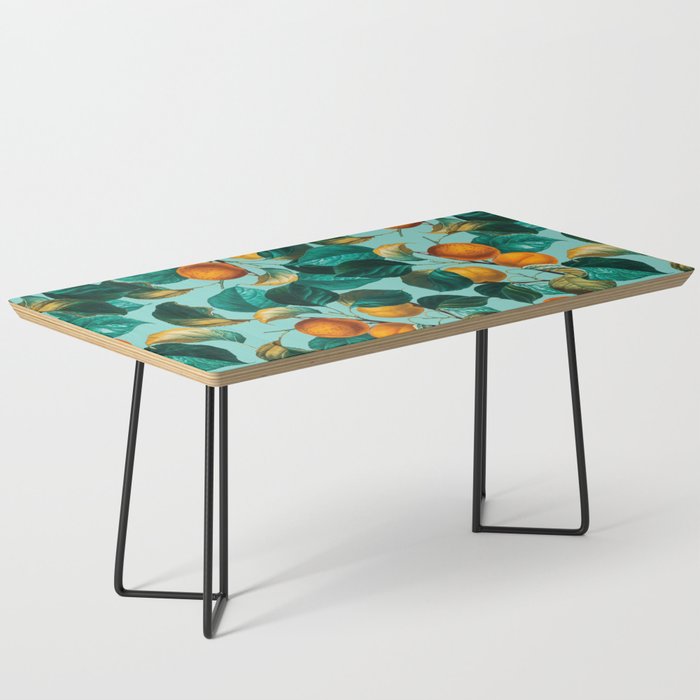 Peach and Leaf Pattern Coffee Table Gallery Image 1