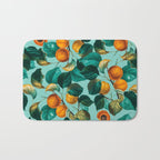 Peach and Leaf Pattern Bath Mat Gallery Image 1