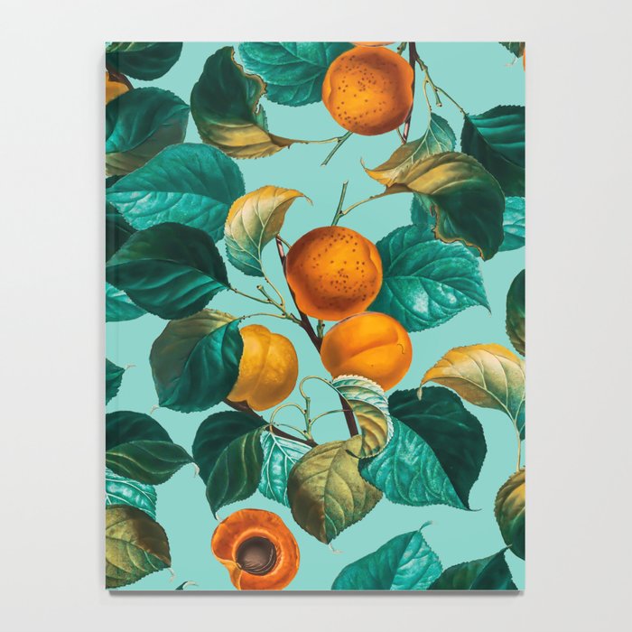Peach and Leaf Pattern Notebook Gallery Image 4