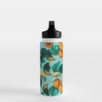Peach and Leaf Pattern Water Bottle Gallery Image 3