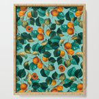 Peach and Leaf Pattern Serving Tray Gallery Image 1