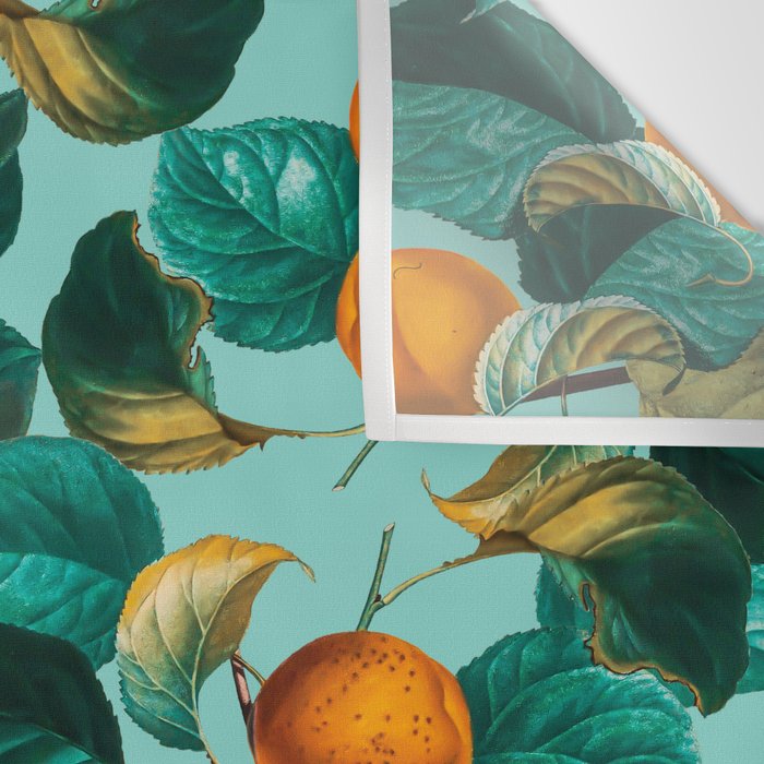 Peach and Leaf Pattern Wall Tapestry Gallery Image 3