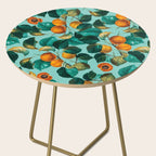 Peach and Leaf Pattern Side Table Gallery Image 2