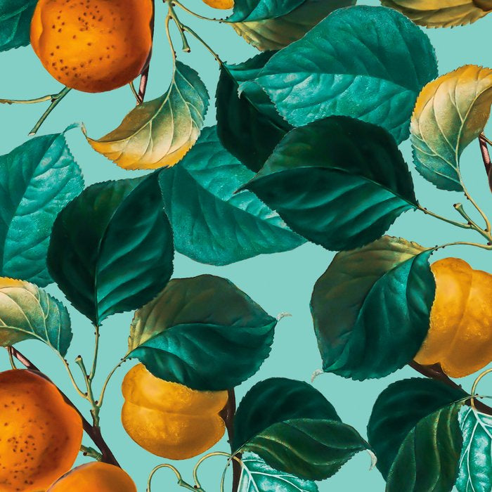 Peach and Leaf Pattern Coffee Mug Gallery Image 2
