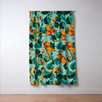 Peach and Leaf Pattern Window Curtain Gallery Image 3