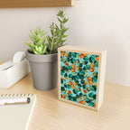 Peach and Leaf Pattern Mini Art Print Gallery Image 2