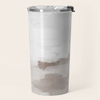 Sands of Time I - Gray Clouds Beige Sandy Desert Dunes Desolate Abstract Nature Painting Art Print Travel Mug Gallery Image 2