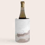 Sands of Time I - Gray Clouds Beige Sandy Desert Dunes Desolate Abstract Nature Painting Art Print Wine Chiller Gallery Image 3