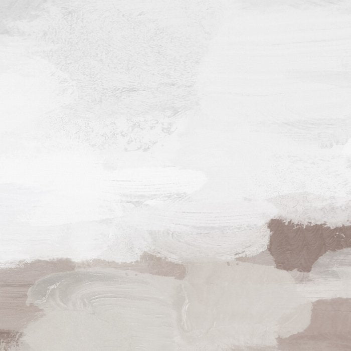 Sands of Time I - Gray Clouds Beige Sandy Desert Dunes Desolate Abstract Nature Painting Art Print Coffee Mug Gallery Image 2
