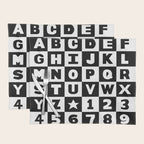 Alphabet Black and White Placemat Gallery Image 1