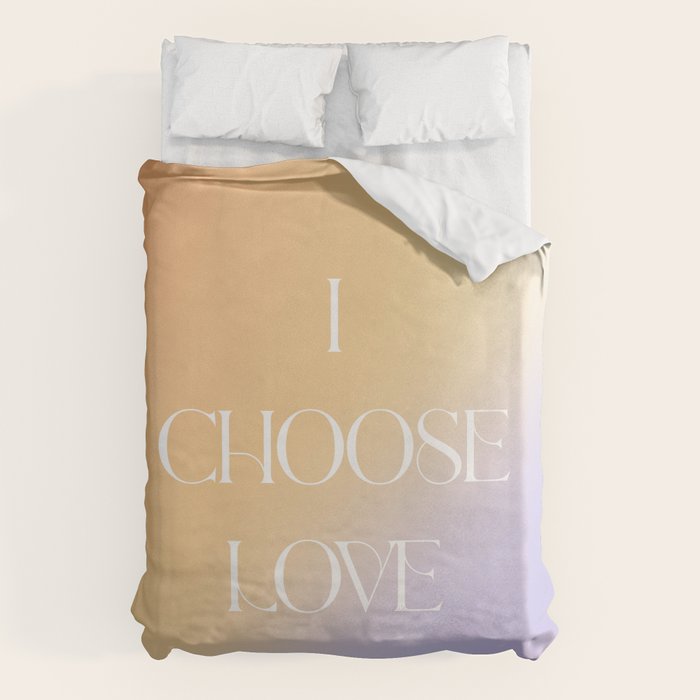 I Choose Love Duvet Cover Gallery Image 1