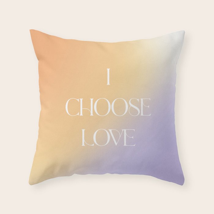 I Choose Love Throw Pillow Gallery Image 1