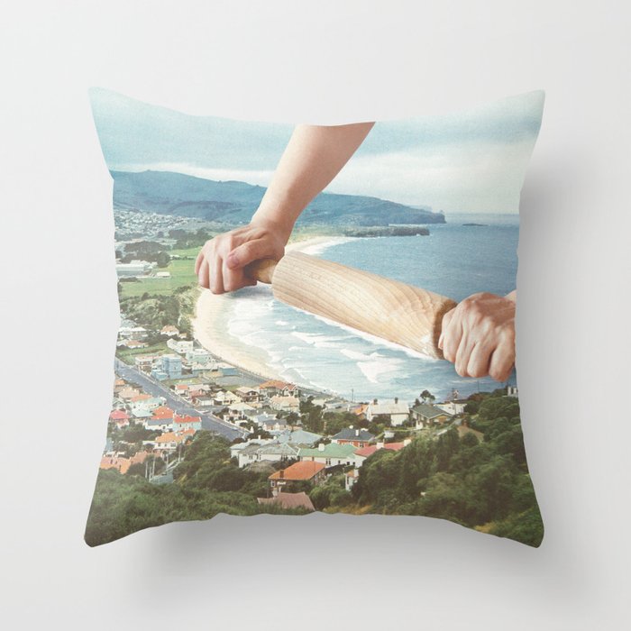 Waves Roller - Sea waves rolling pin Throw Pillow Gallery Image 1