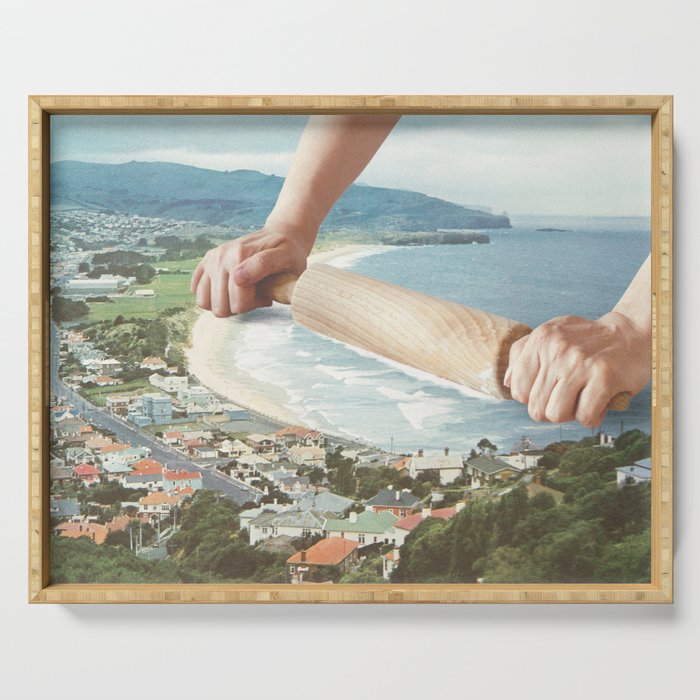 Waves Roller - Sea waves rolling pin Serving Tray Gallery Image 1