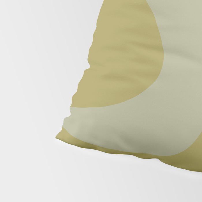 Mid-Century Modern Piquet Minimalist Abstract in Muted Retro Olive Green Celadon Orange Pillow Sham Gallery Image 4