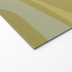 Mid-Century Modern Piquet Minimalist Abstract in Muted Retro Olive Green Celadon Orange Welcome Mat Gallery Image 2