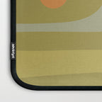 Mid-Century Modern Piquet Minimalist Abstract in Muted Retro Olive Green Celadon Orange Laptop Sleeve Gallery Image 3