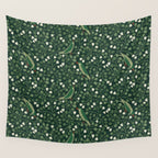 Aviary Vine - Forest Green Wall Tapestry Gallery Image 4