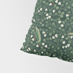 Aviary Vine - Forest Green Pillow Sham Gallery Image 4