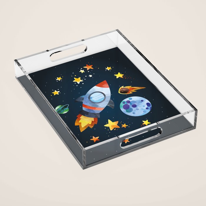 Space rocket Acrylic Tray Gallery Image 1