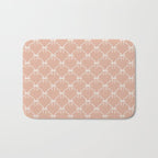 Bows & Ribbons Pattern XLVI Peach Pink Bath Mat Gallery Image 1