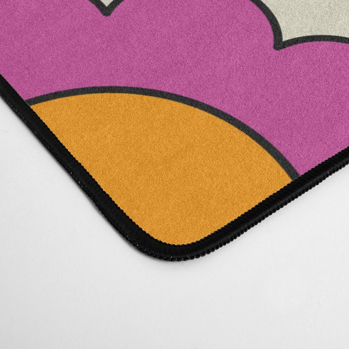 Colorful Flowers Happy Spring Retro Pattern Desk Mat Gallery Image 4