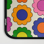 Colorful Flowers Happy Spring Retro Pattern Laptop Sleeve Gallery Image 3