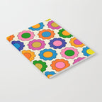 Colorful Flowers Happy Spring Retro Pattern Notebook Gallery Image 2