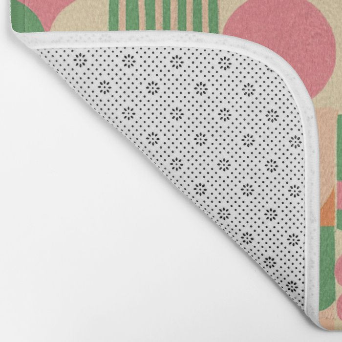 Green and pink tiles Bath Mat Gallery Image 2